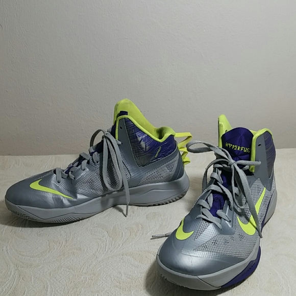 Nike Other - Nike Zoom Hyperfuse High Top Purple Green shoes